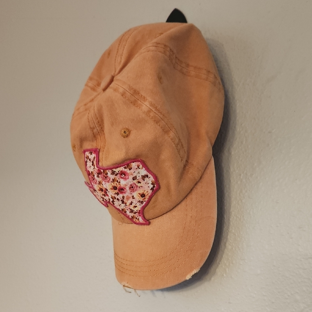 Cap with Floral Texas Patch